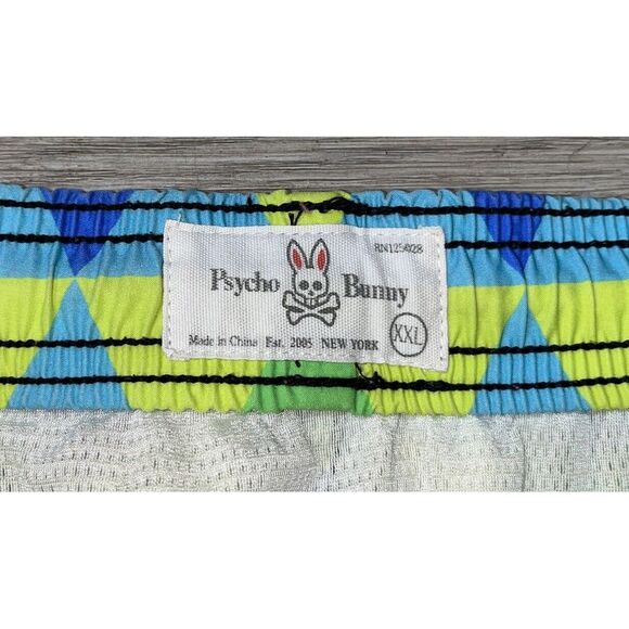 Psycho Bunny Men's Board Shorts Online Sz XXL Colorful Swim Trunks - Picture 3 of 8